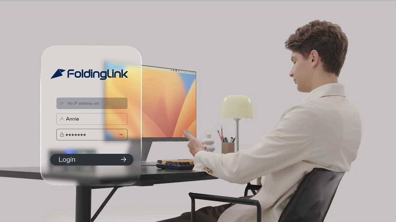 A person signing in through a personal FoldingLink node