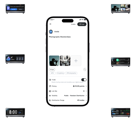 FoldingLink App connected to a NAS node network